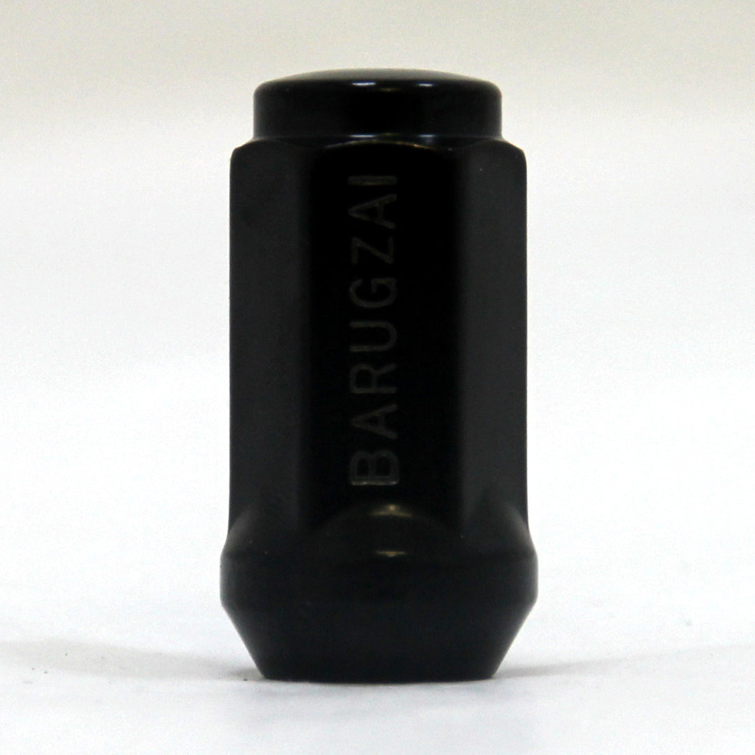 Black Wheel Bolt Front view 19MM with 'BARUGZAI' branding on a white background