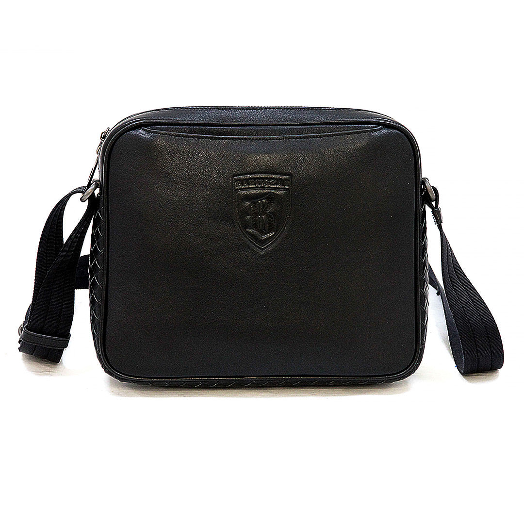 Black Man bag with barugzai logo on a white background