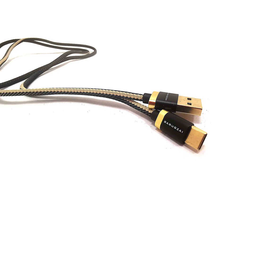 Black and gold cable with 'BASUZAI' branding on a white background.