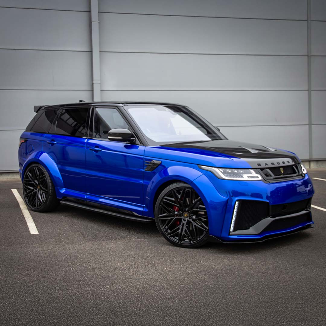 Blue Range Rover Sport Cabaro II Body Kit – Front Quarter Hero View