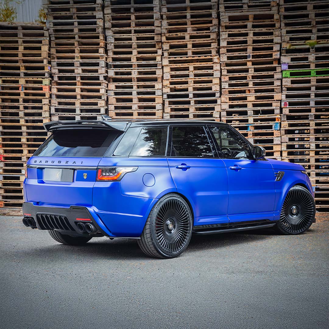 Blue Cabaro II Non-Wide Edition – Range Rover Sport Rear Quarter Hero Angle