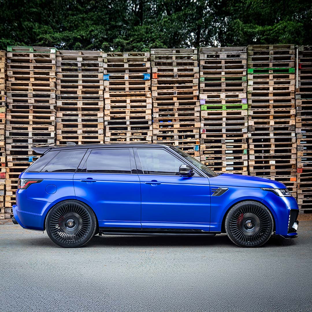 Blue Range Rover Sport Cabaro II Non-Wide Body Kit – Side Profile Hero View