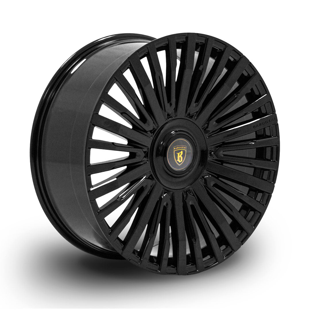 Barugzai Casanova wheel gloss black angle studio shot