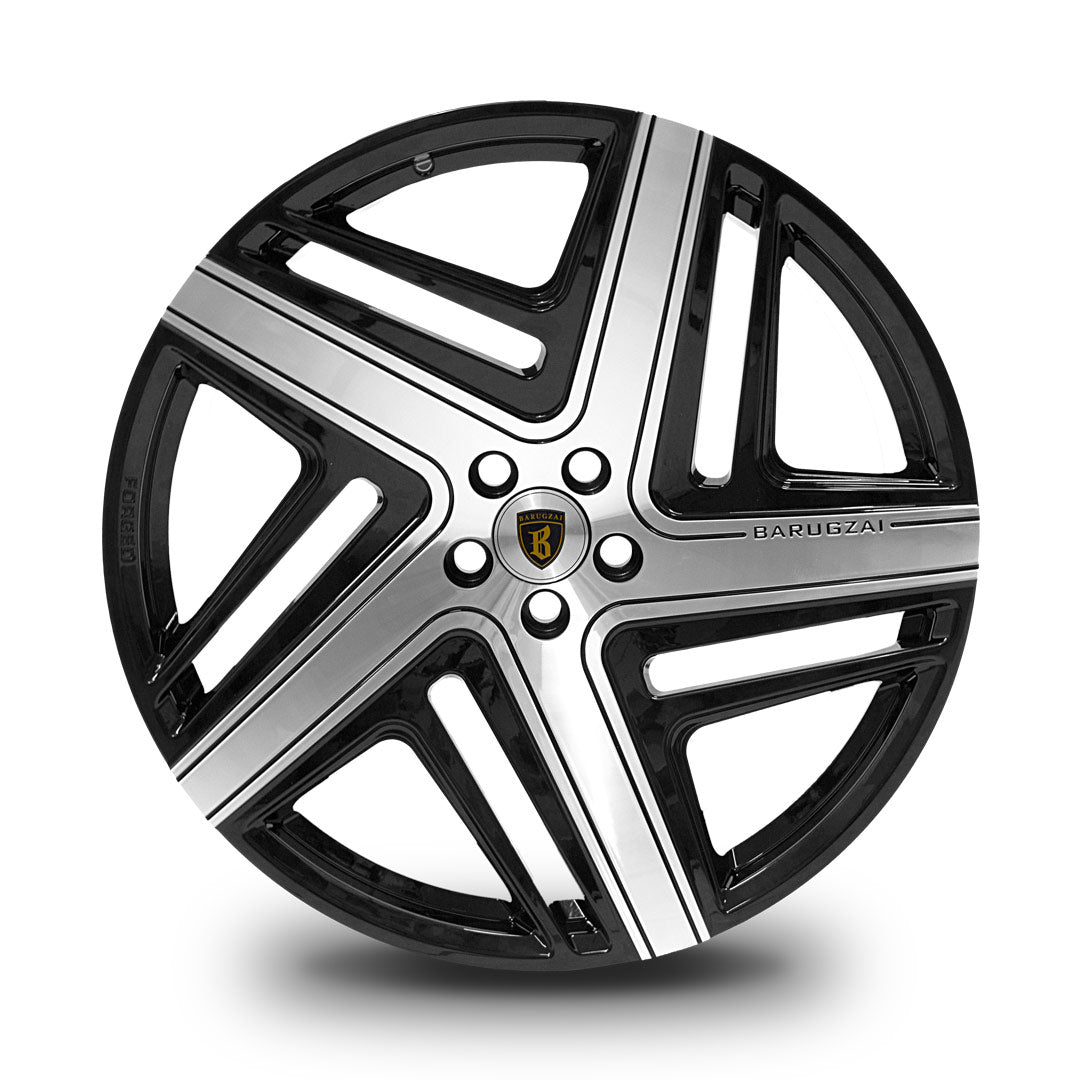 Barugzai Eleven Alloy Wheel Face Shot – Gloss Black + Polished Face