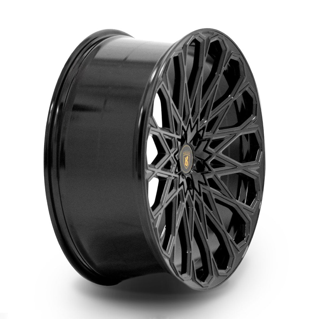 Barugzai Majestic concave profile gloss black wheel detail