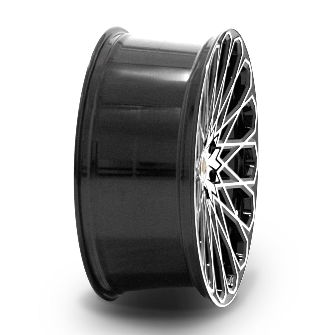 Barugzai Majestic deep concave profile gloss black polished wheel