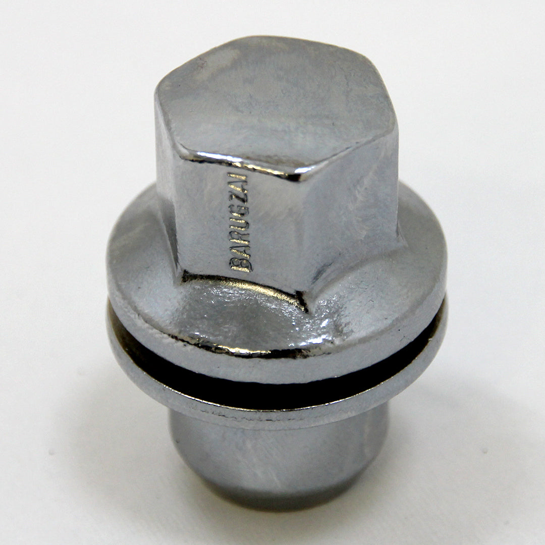 Chrome wheel 22MM Wheel Bolt on a white background.