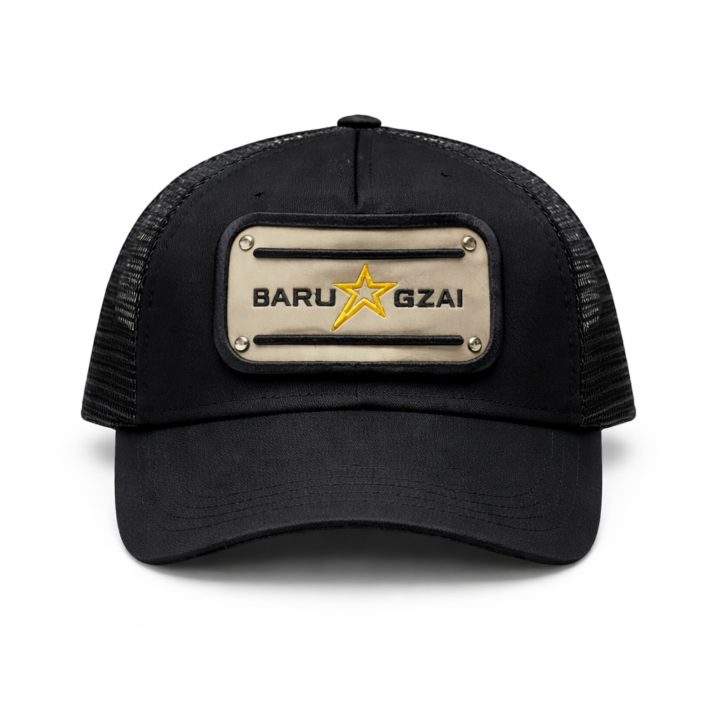 Barugzai Signature Trucker Cap – Black & Gold