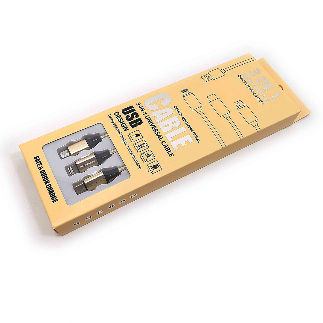 Box of USB cable with clear window showing cables inside on a white background