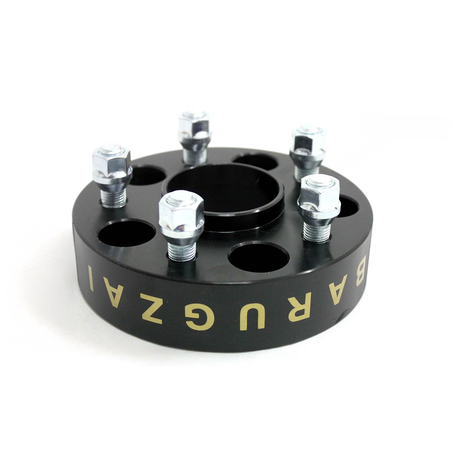 Black 40MM wheel spacer with bolts and 'Barugzai' branding on a white background.
