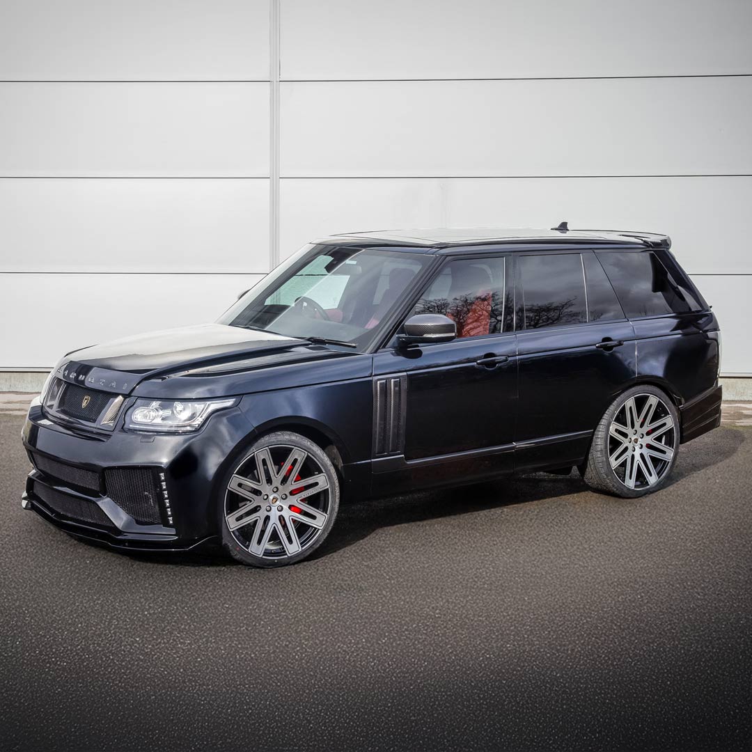 Barugzai Bison I Non-Wide Bodykit – Range Rover L405 front quarter long view