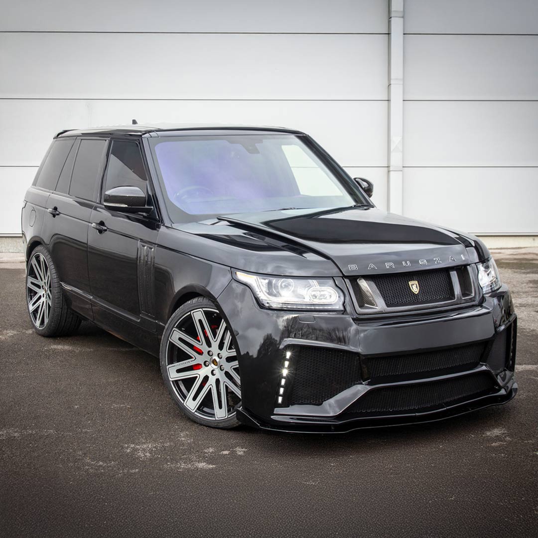 Range Rover L405 with Barugzai Bison I Non-Wide Bodykit – front hero angle