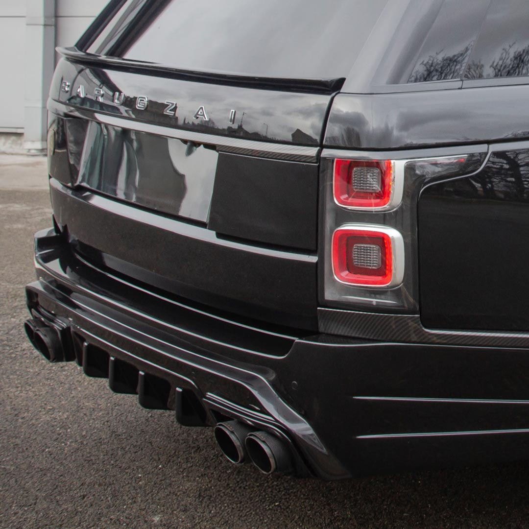 Rear diffuser styling detail – Barugzai Bison I Non-Wide Bodykit for Range Rover L405