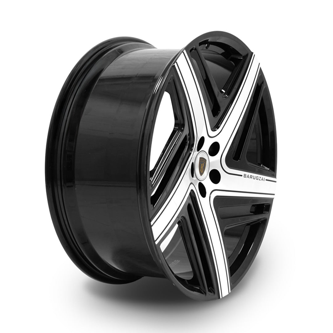 Barugzai Eleven Alloy Wheel Concave Shot – Gloss Black + Polished Face