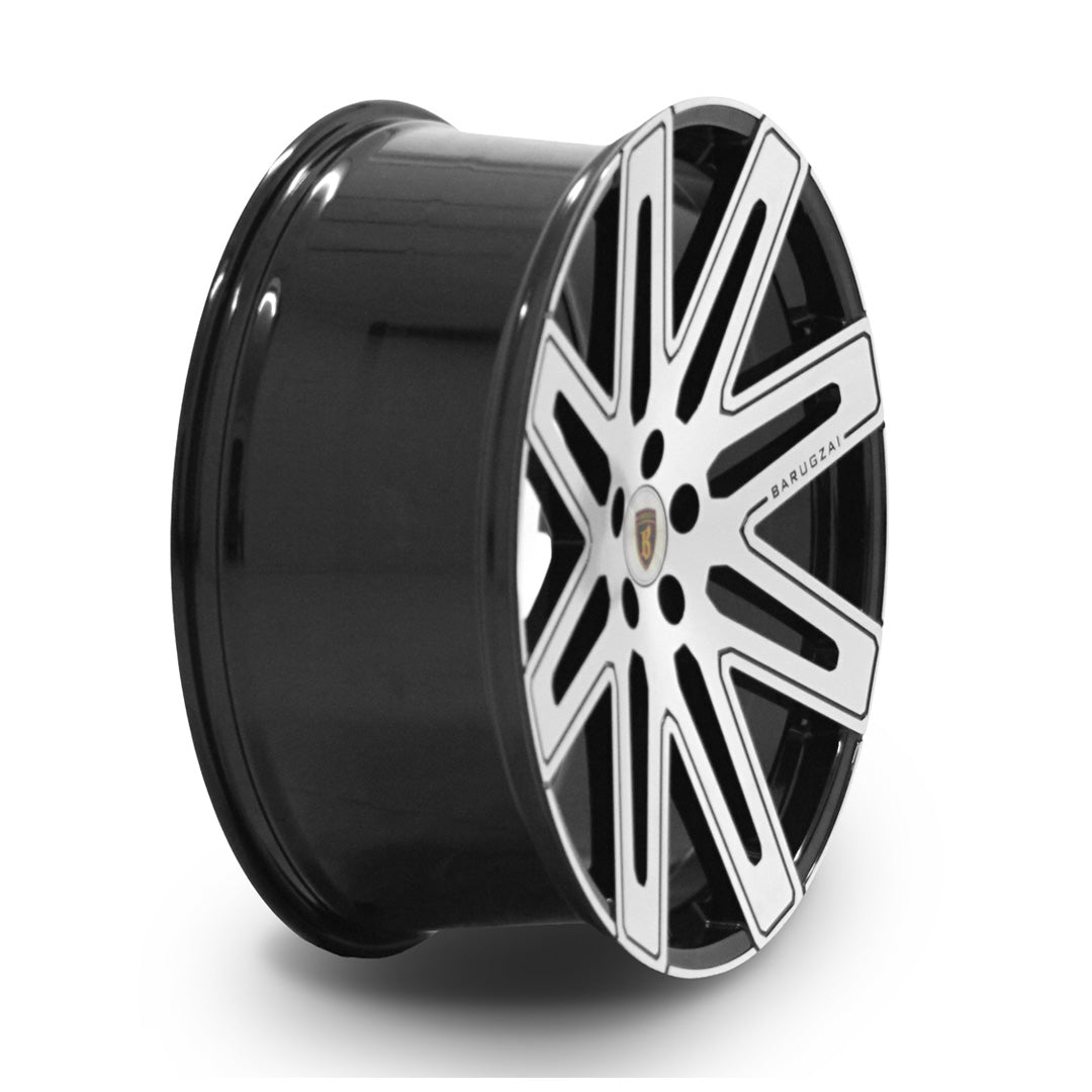Barugzai EXEL deep concave profile gloss black polished wheel