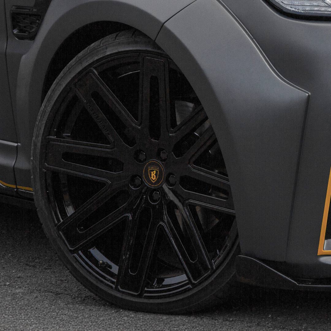 Barugzai EXEL wheel turn view gloss black finish