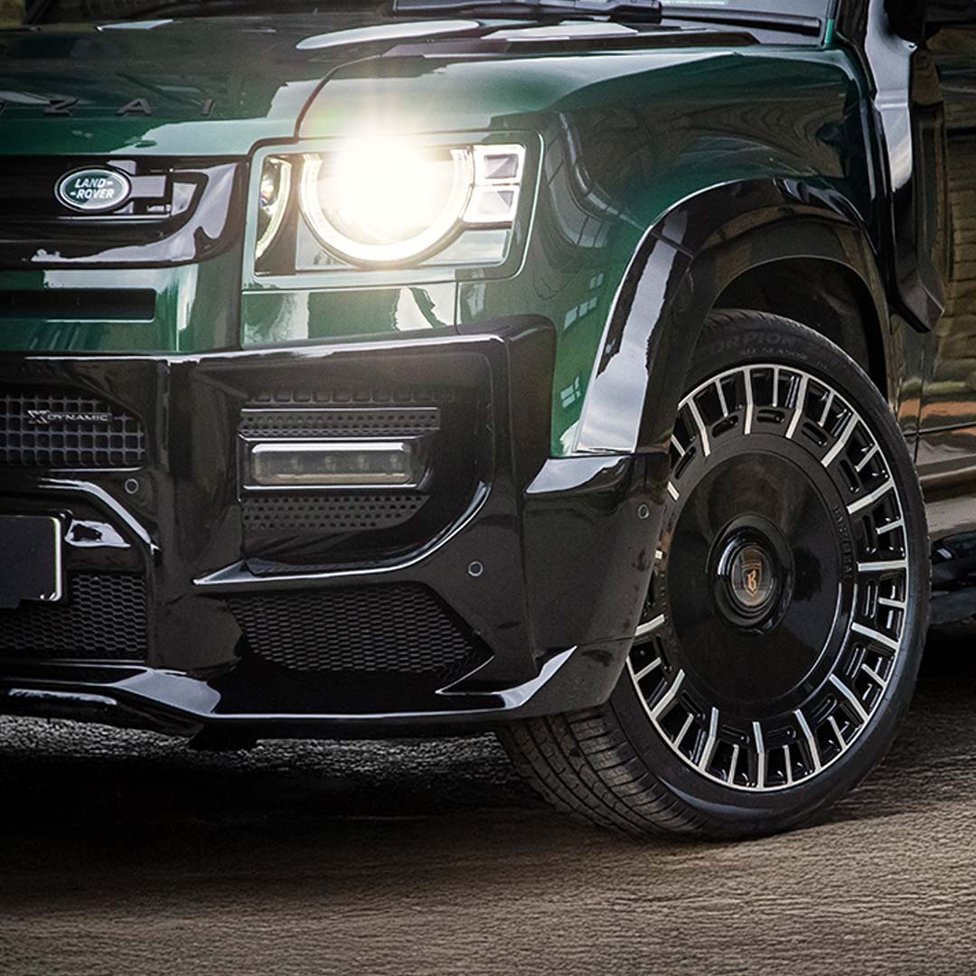 Green Defender 110 Falcon Body Kit – Front Apron and Bumper Styling Detail