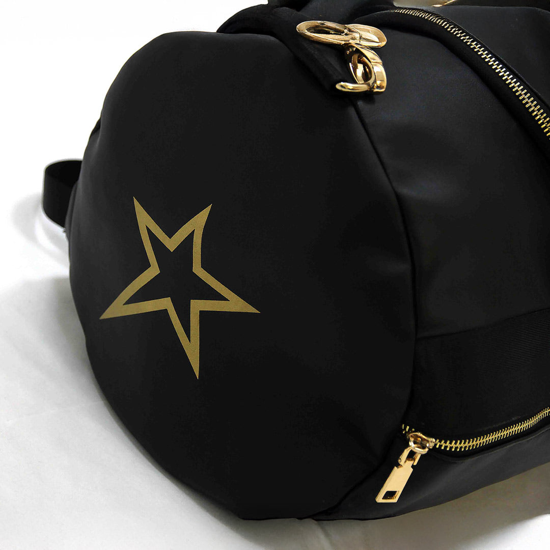 Barugzai 3-in-1 duffel bag gold star logo and premium zip detail