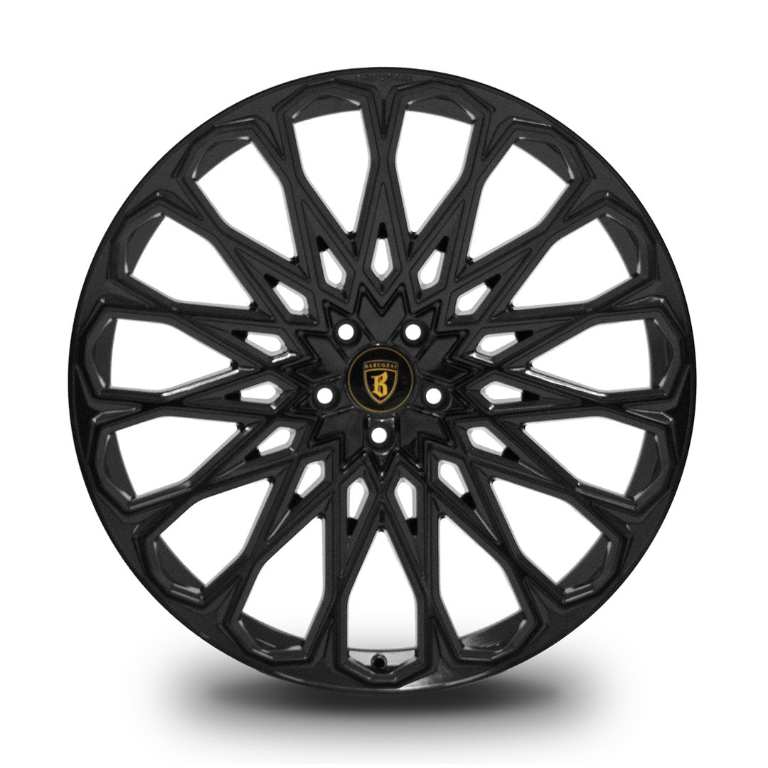 Barugzai Majestic 24" face view gloss black spokes