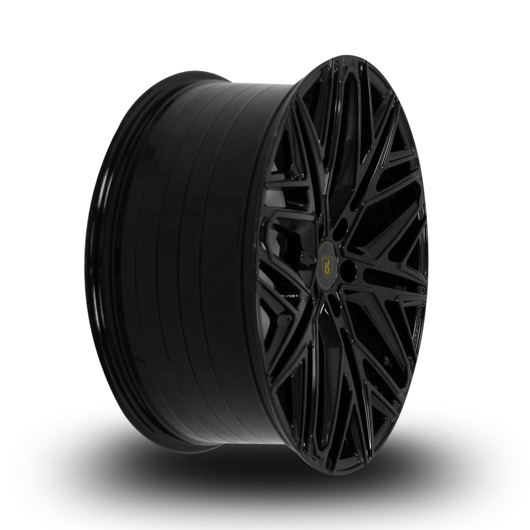 Side profile of Barugzai Shuracan wheel showing deep barrel and split spoke geometry