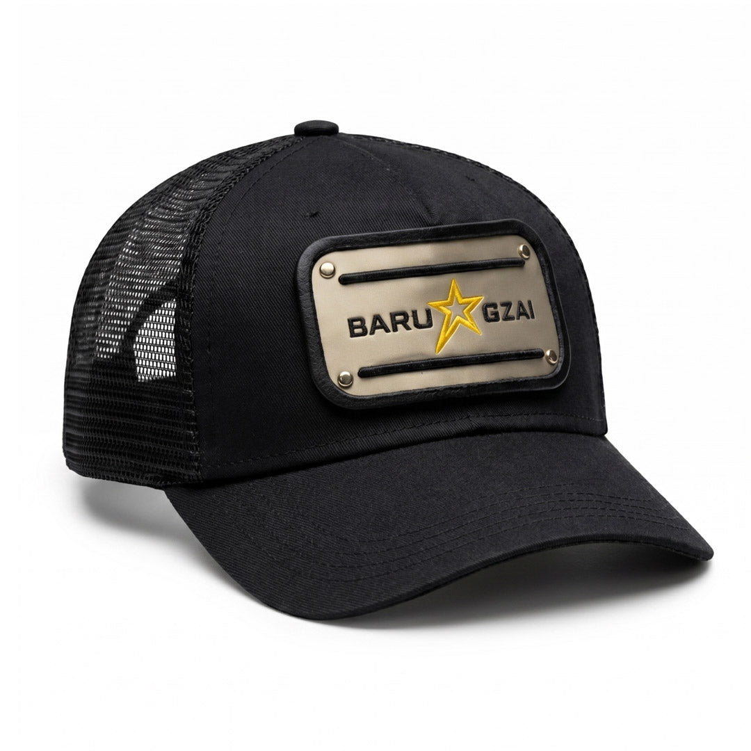 Barugzai Signature Trucker Cap – Black & Gold